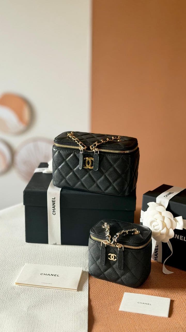 Chanel Quilted Makeup Bag Set – Timeless Vanity Design