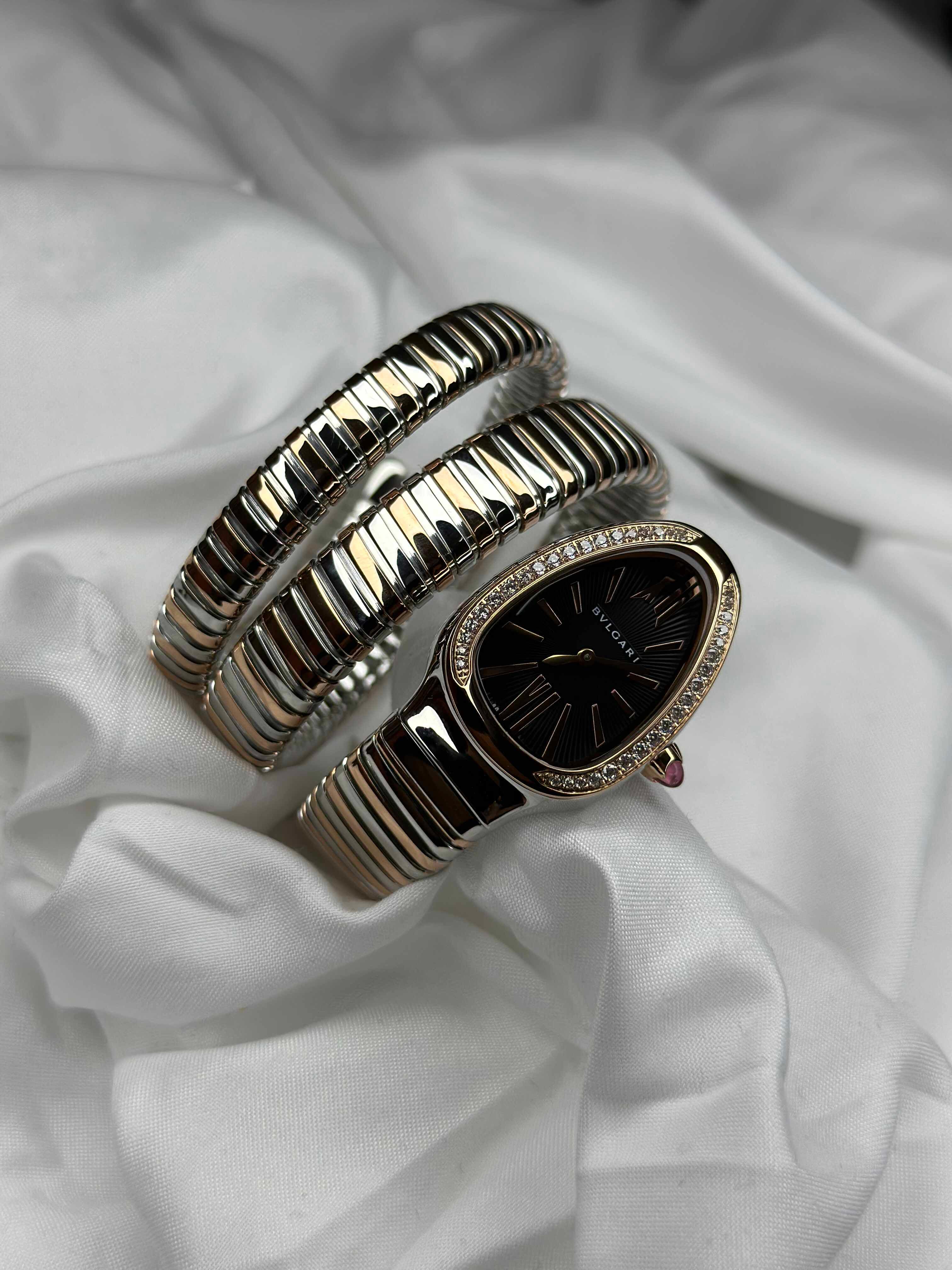 Bvlgari Serpenti Tubogas Black Dial Ladies Watch Collection