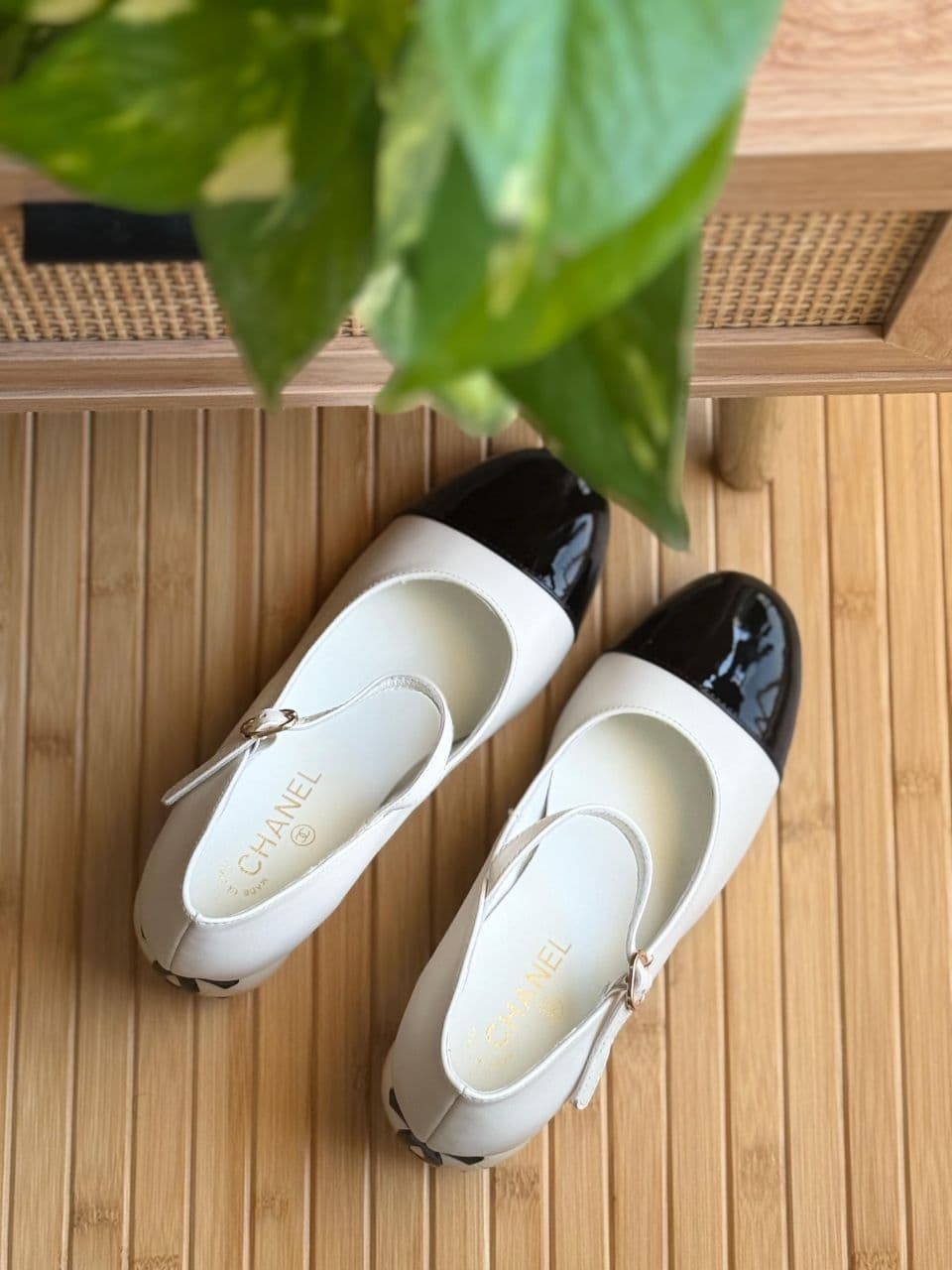 Chanel Mary Jane Two-Tone Heel Shoes – Two Colors