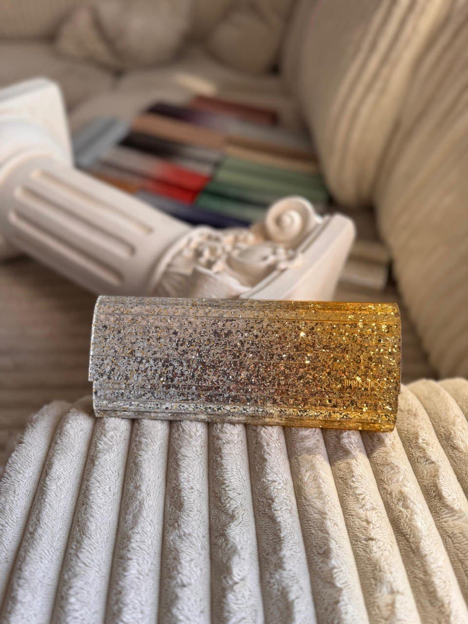 Jimmy Choo Glitter Clutch Bag