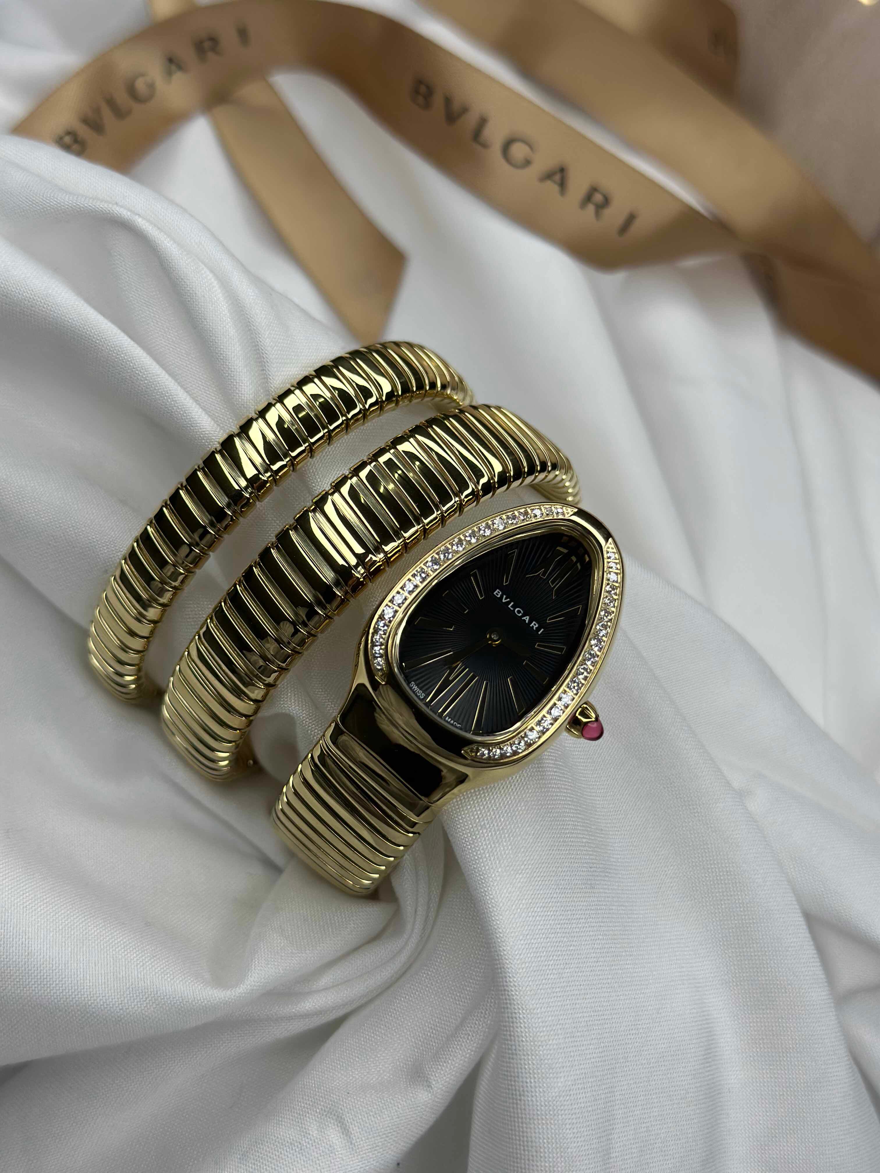 Bvlgari Serpenti Tubogas Black Dial Ladies Watch Collection