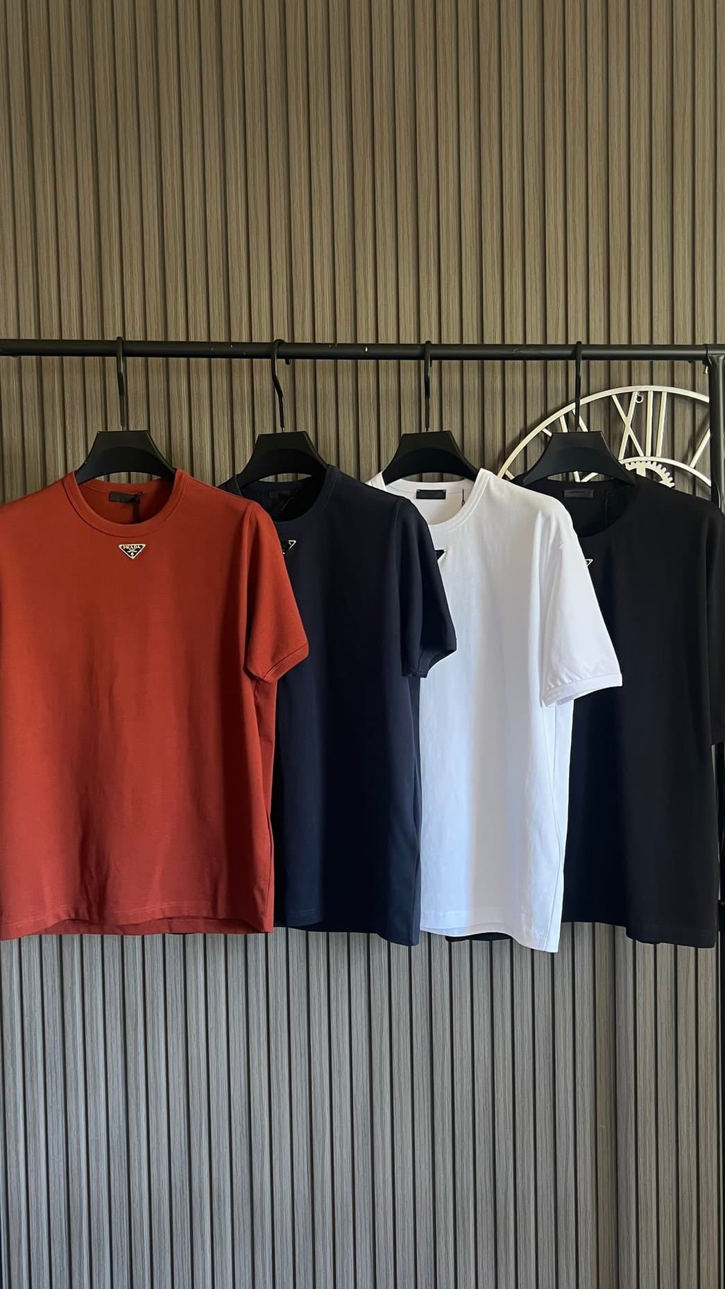 Prada Men's Center Logo T-Shirt