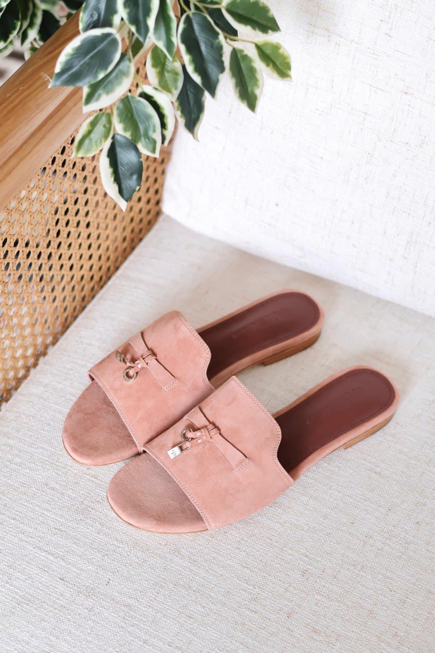 Loro Piana Summer Charms Sandal – Suede Goatskin Slide