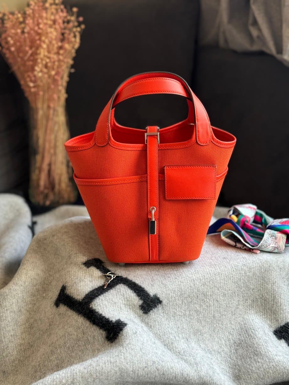 Hermès Picotin Cargo Canvas & Leather Bag