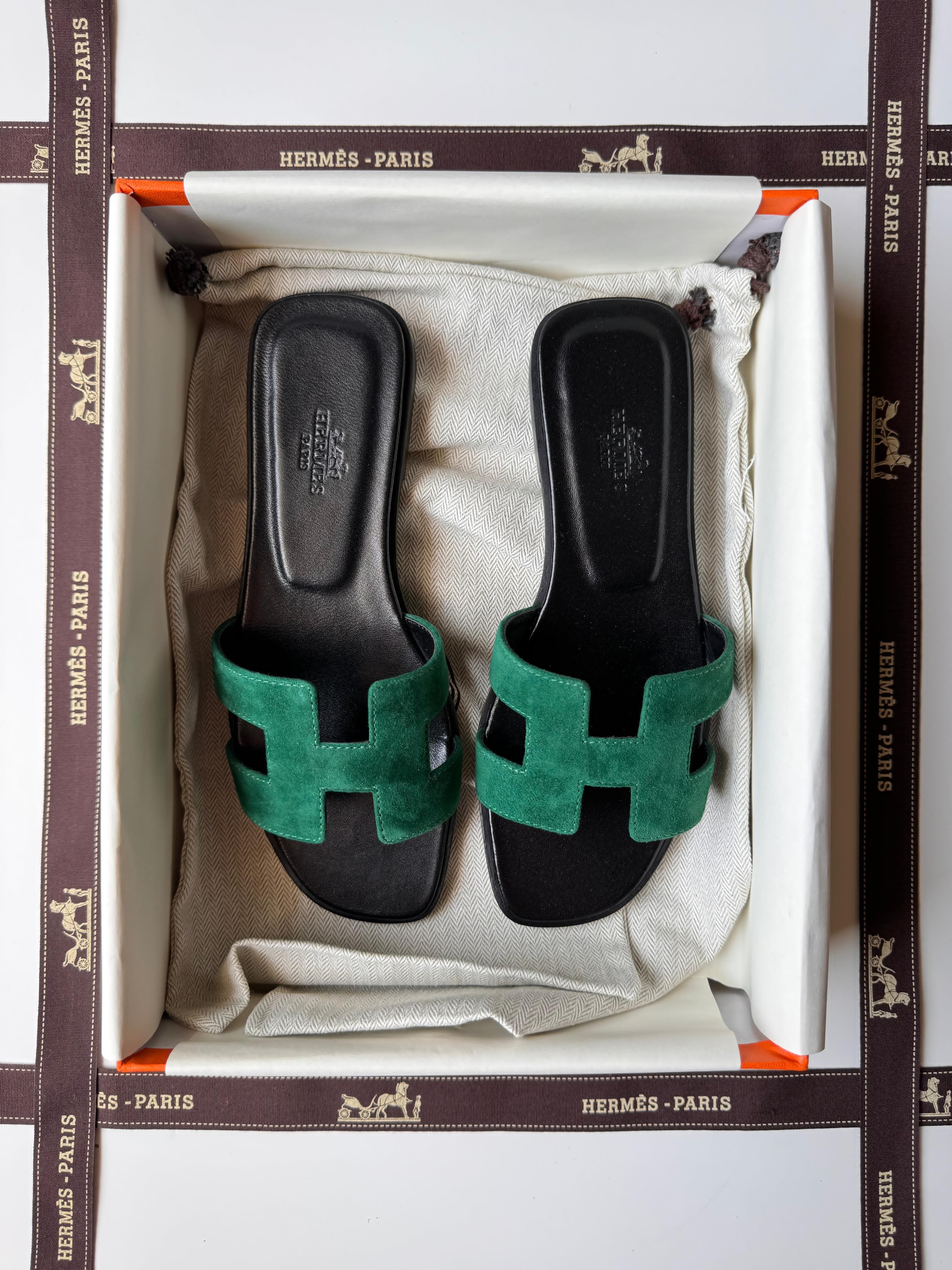 Hermes Oran Sandal Suede Leather