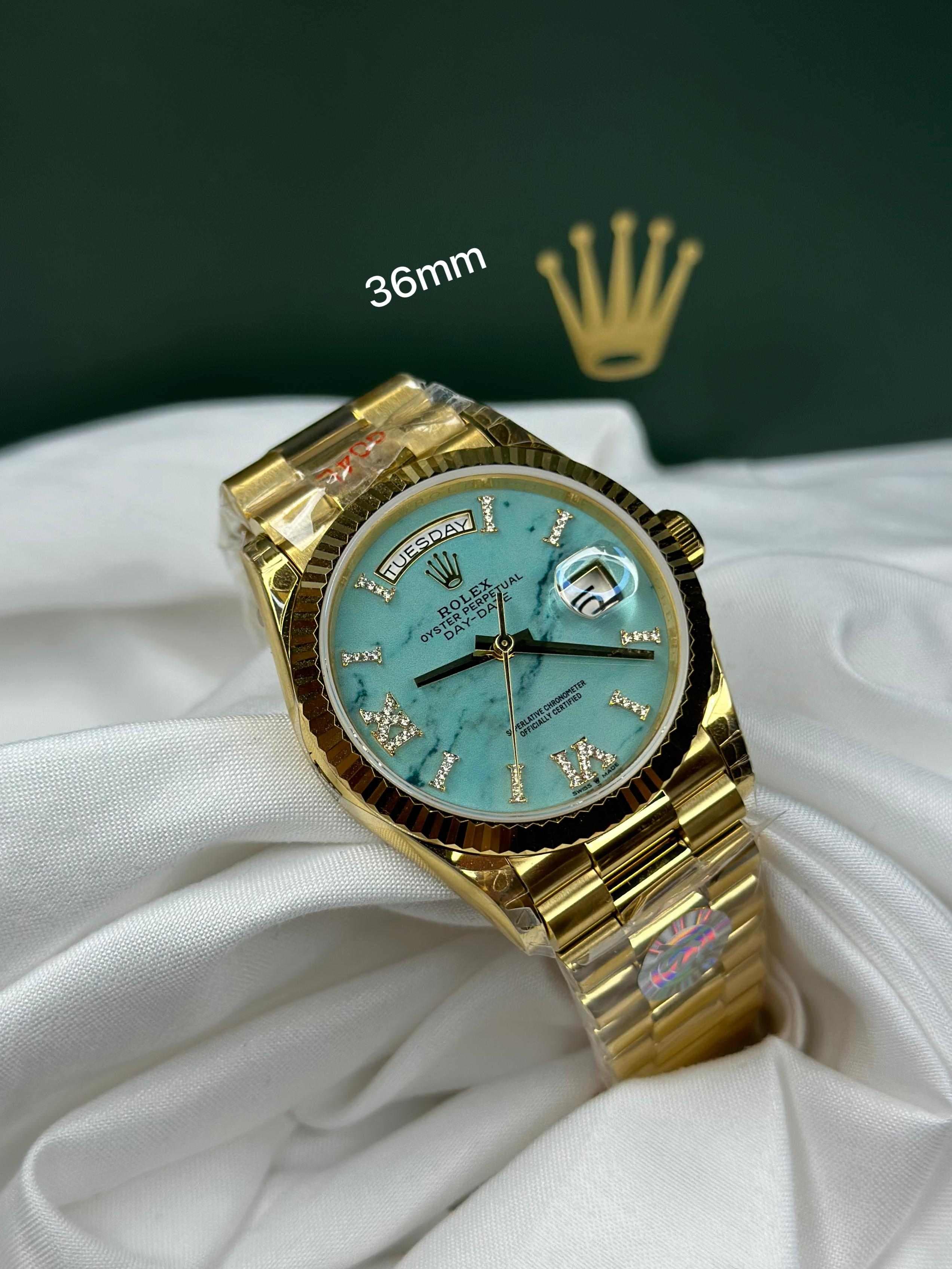 Rolex Lady Day-Date 36mm – Gold-Tone Steel Edition (President Bracelet)