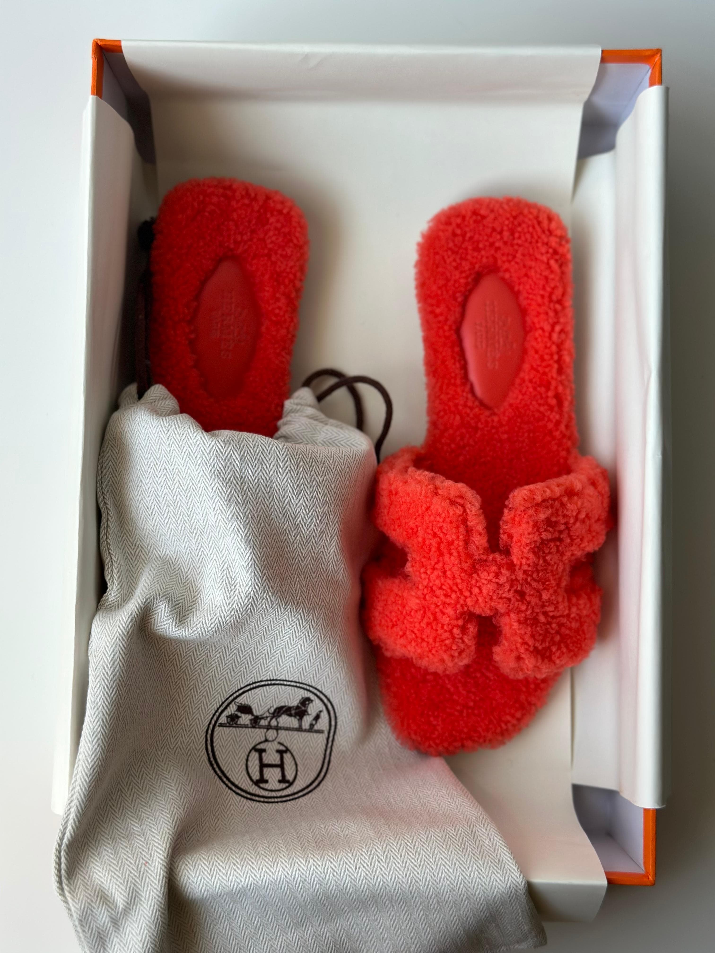 Hermes Oran Sandal Woolskin