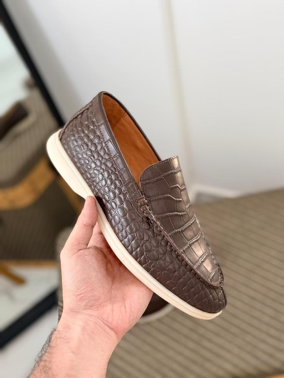 Loro Piana Summer Walk Loafer – Caiman Leather Edition (Black & Brown)