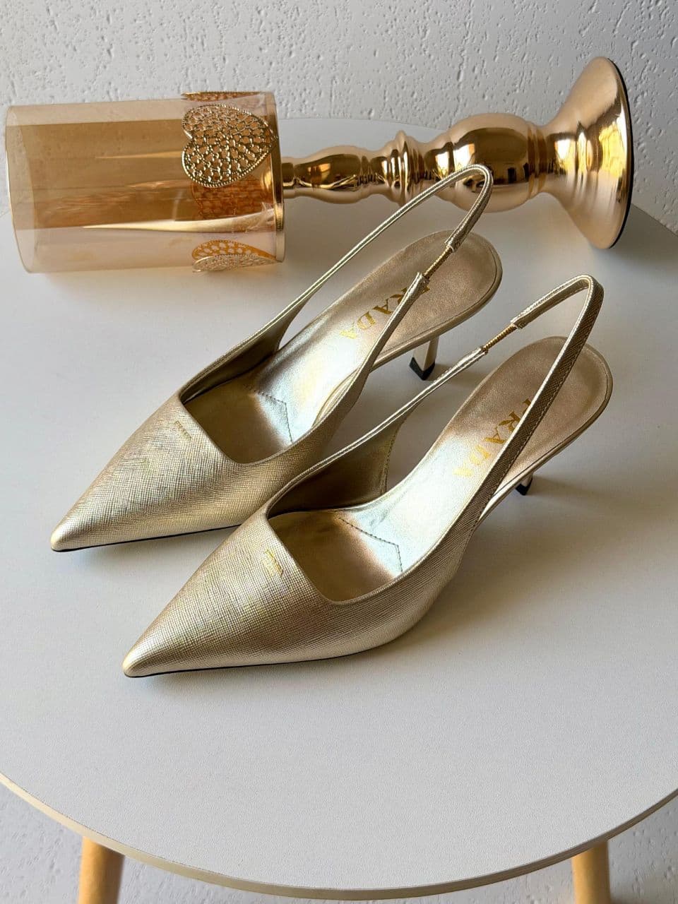 Prada Pointed-Toe Slingback Heels