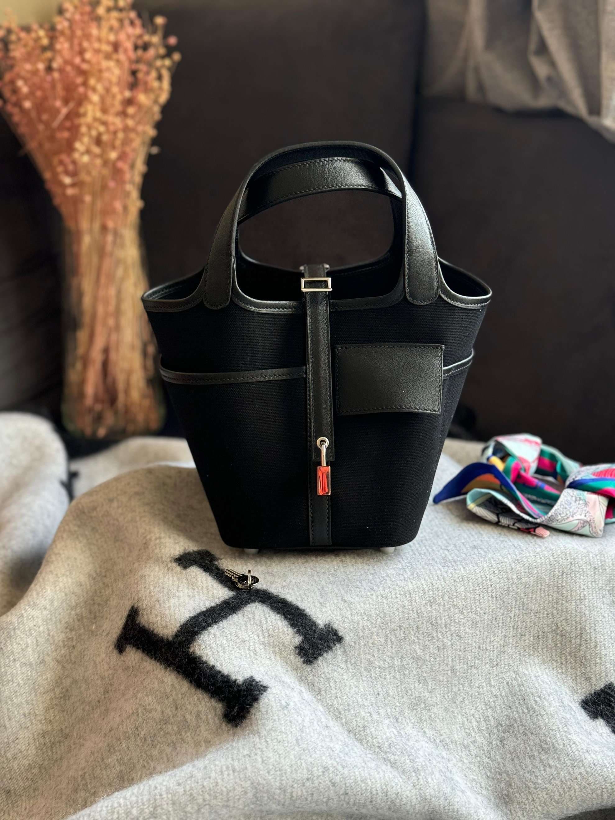 Hermès Picotin Cargo Canvas & Leather Bag