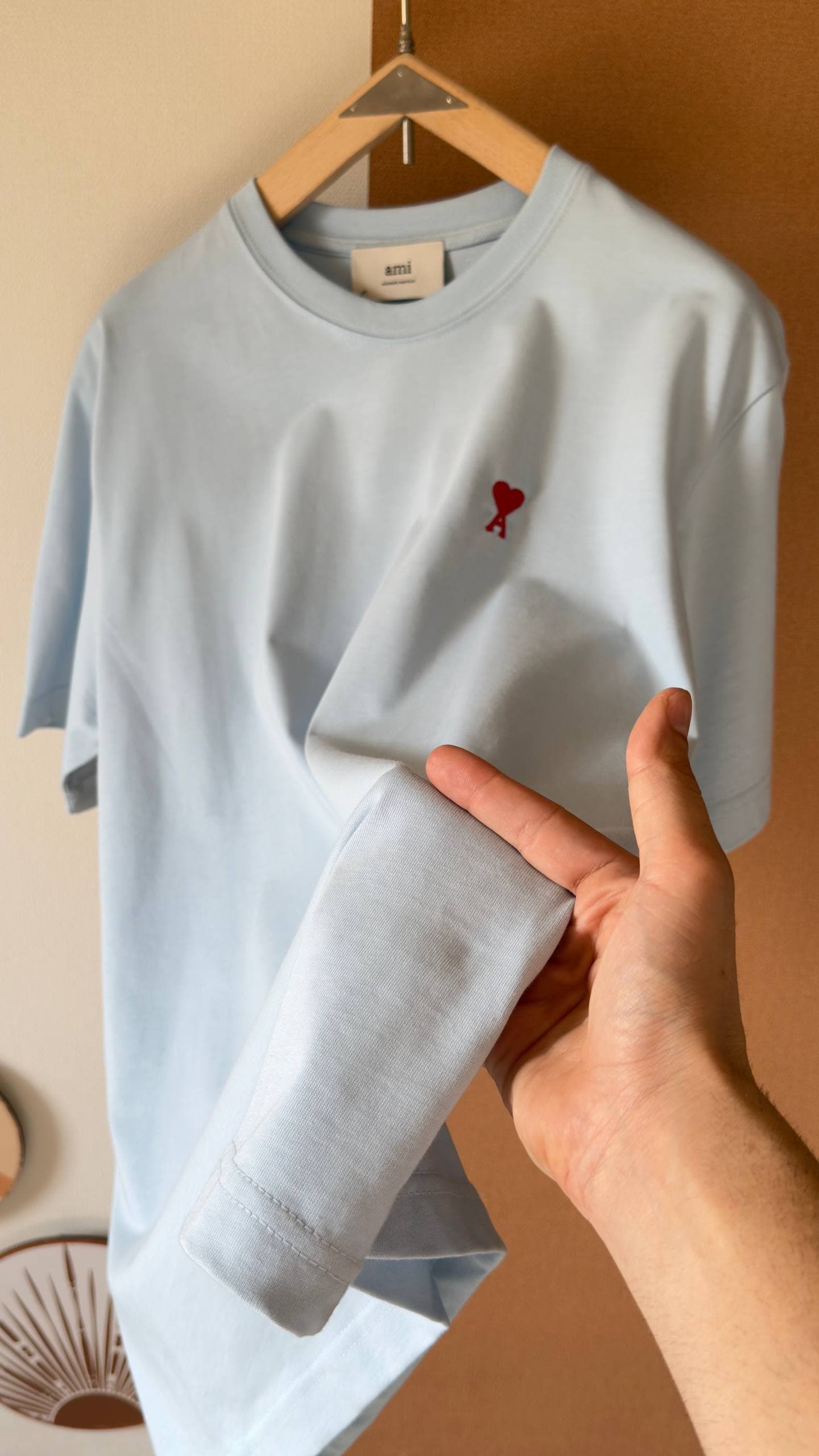 AMI Paris Signature Heart Logo T-Shirt Collection (Red / Black / White Logo)