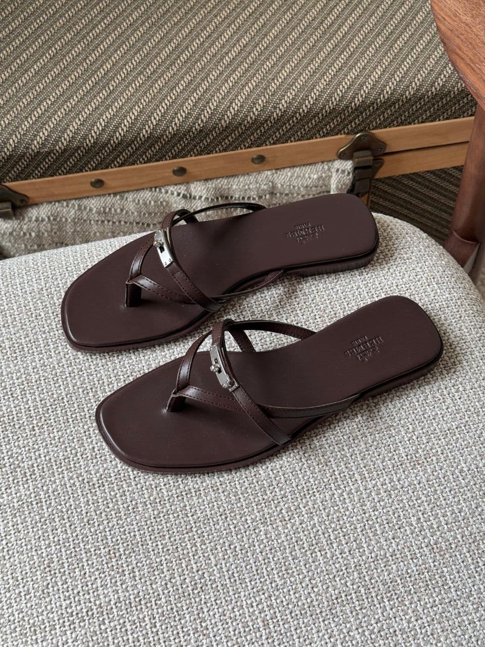 Hermès Miss Sandal Kelly Buckle Leather