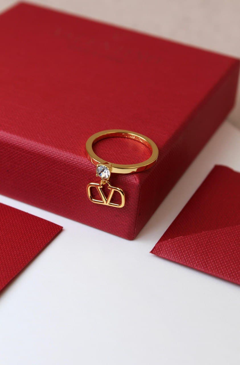 Valentino VLogo Signature Crystal & Pearl Rings Collection