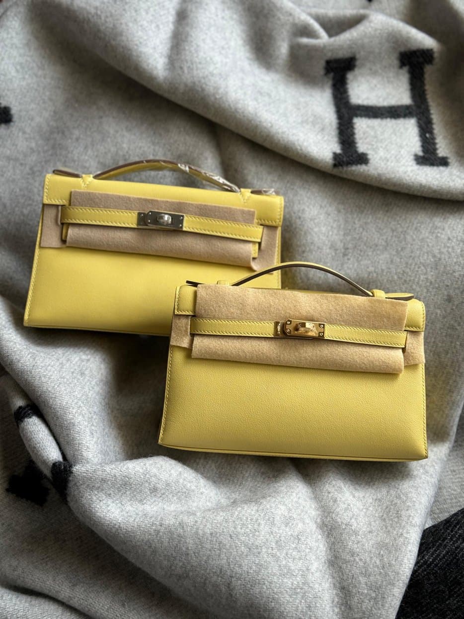 Hermès Kelly Pochette Swift – All Colors & Hardware Options