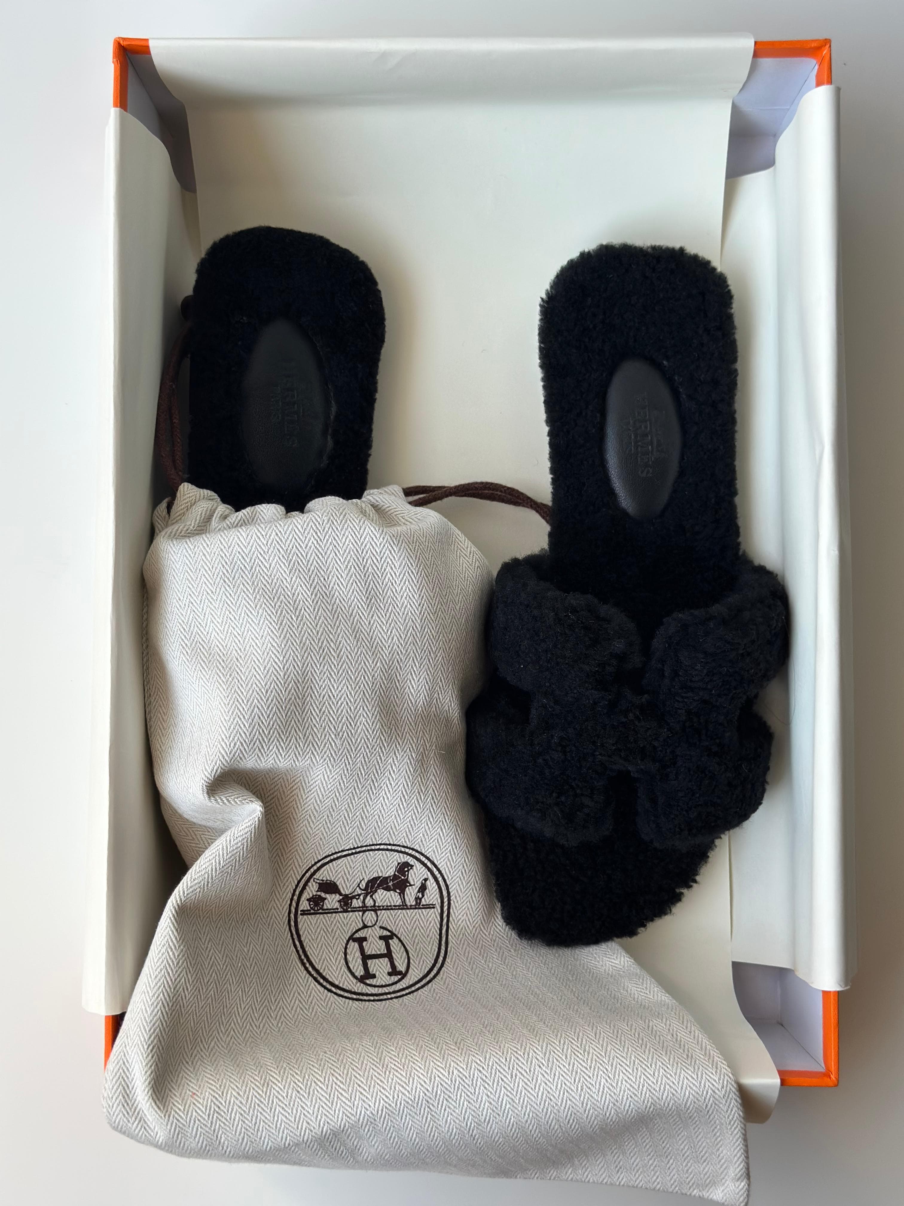 Hermes Oran Sandal Woolskin
