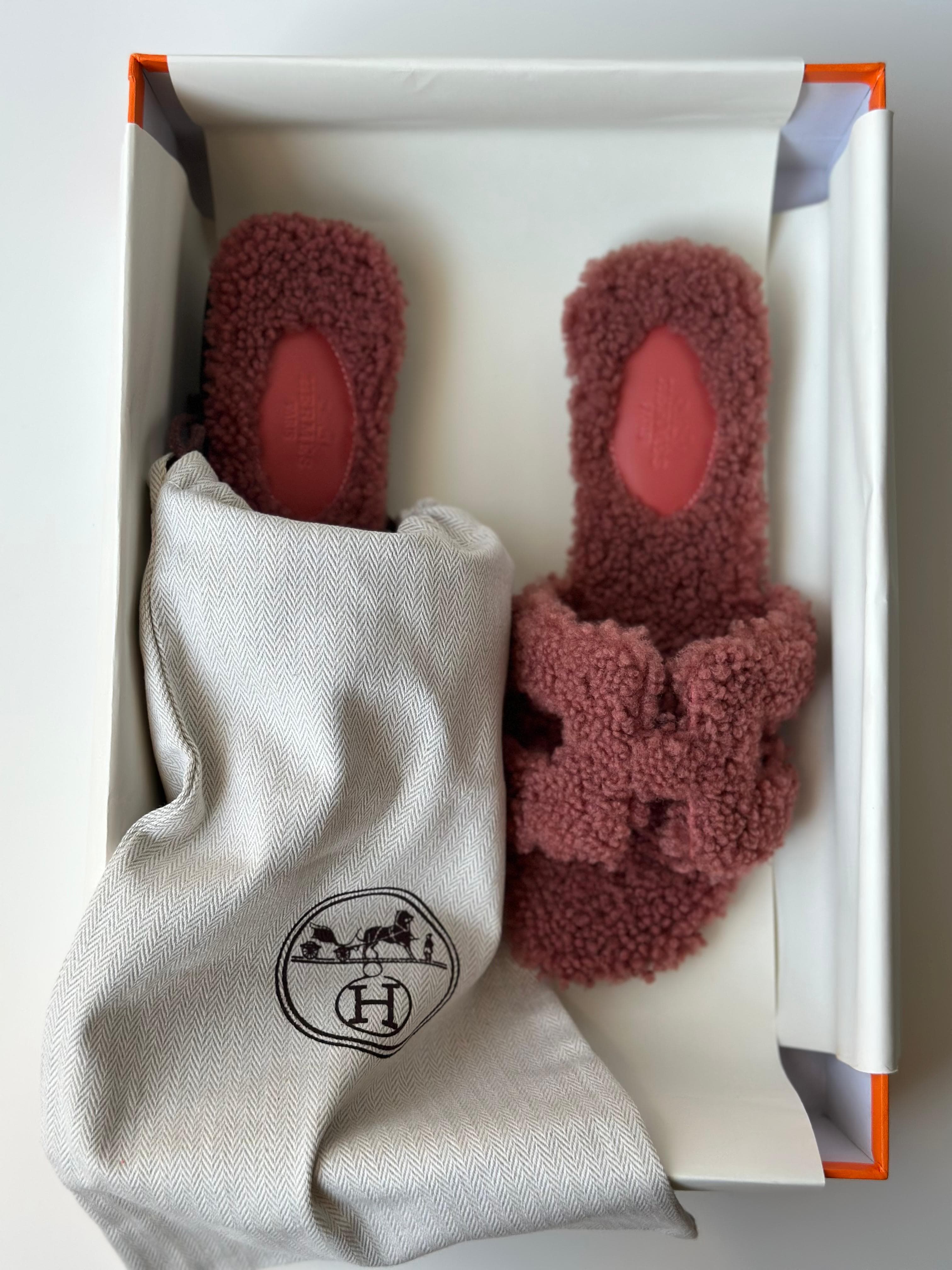 Hermes Oran Sandal Woolskin