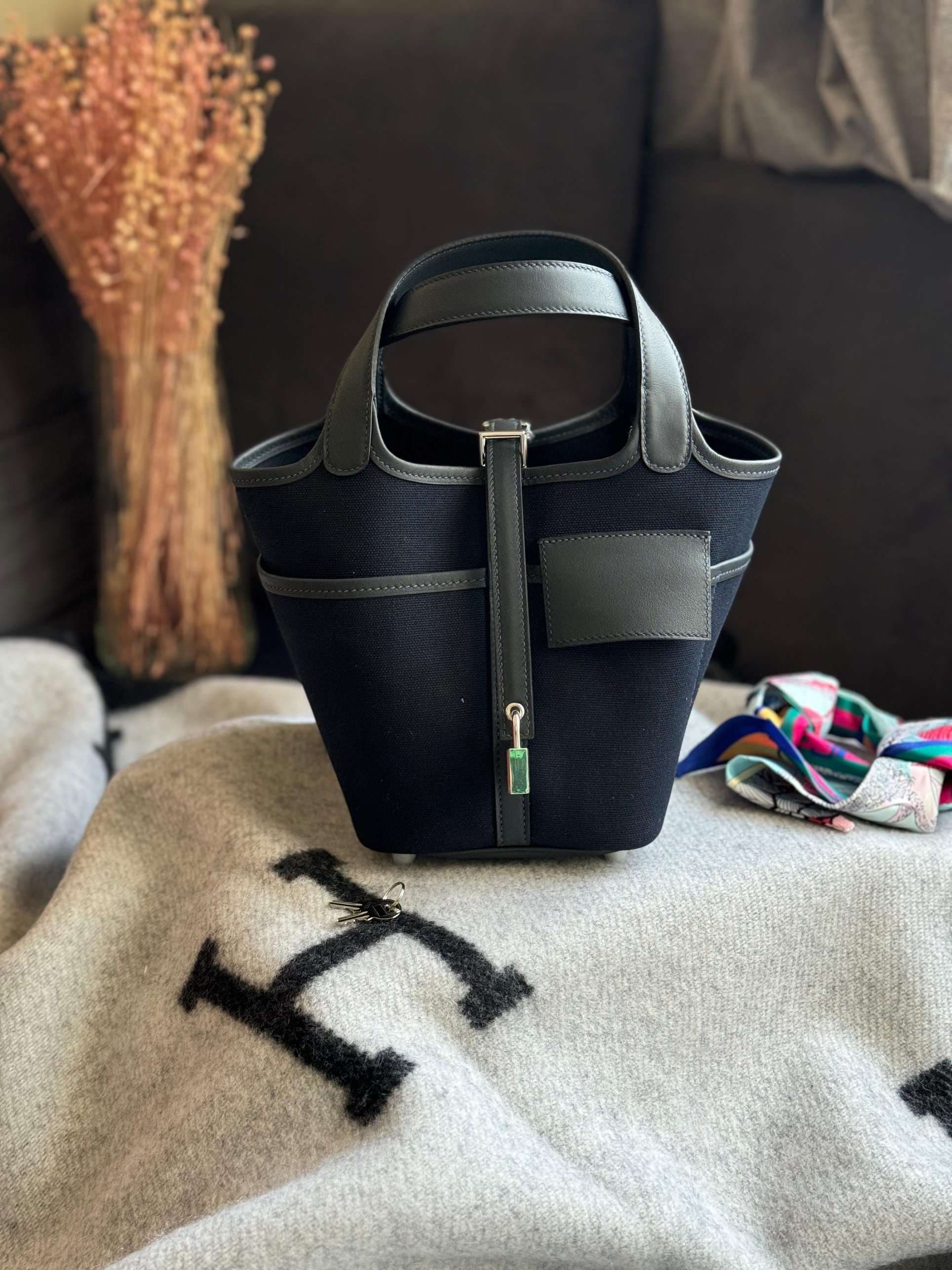 Hermès Picotin Cargo Canvas & Leather Bag