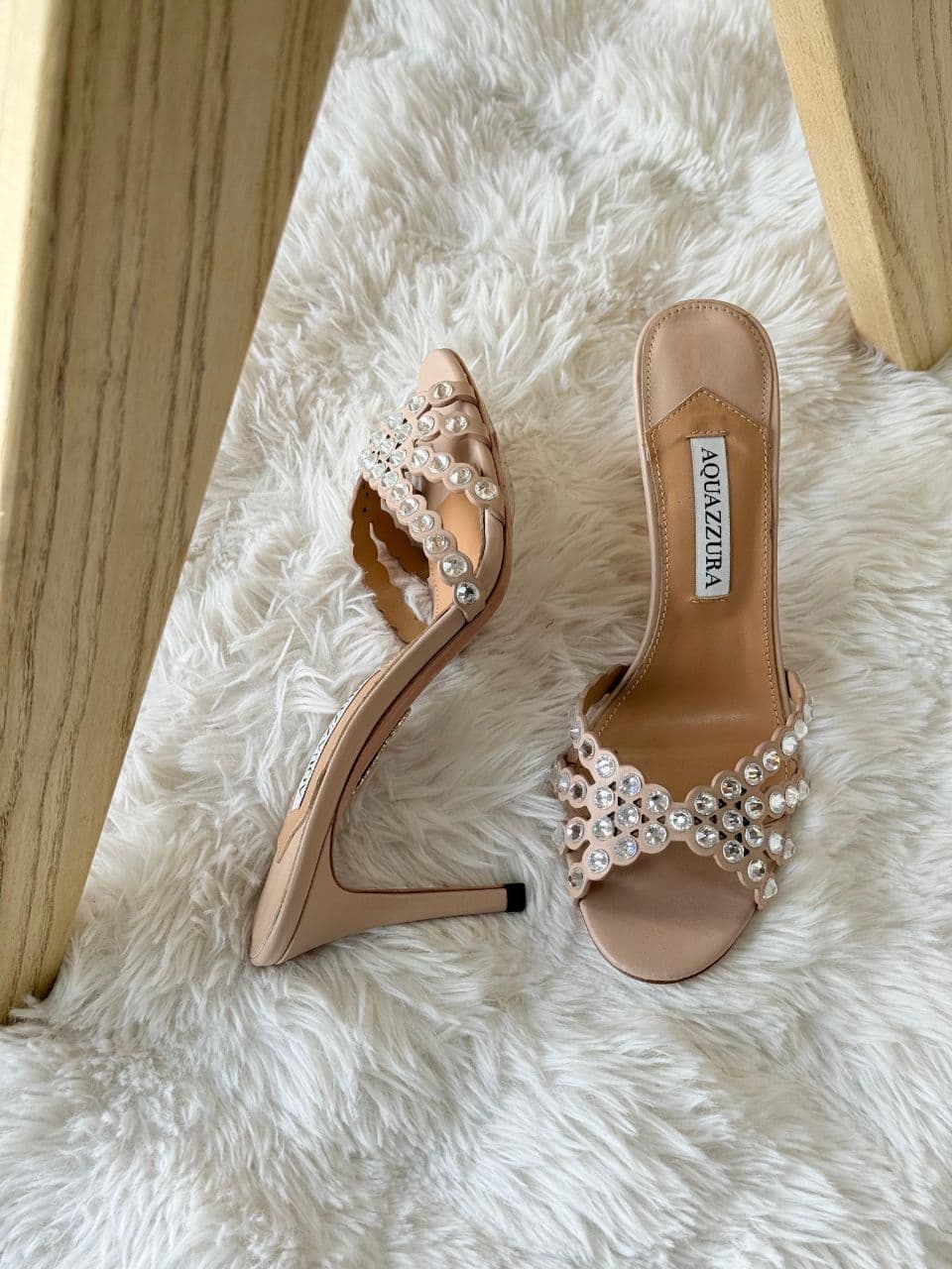 Aquazzura Crystal Embellished Mule Heels – Full Color Collection