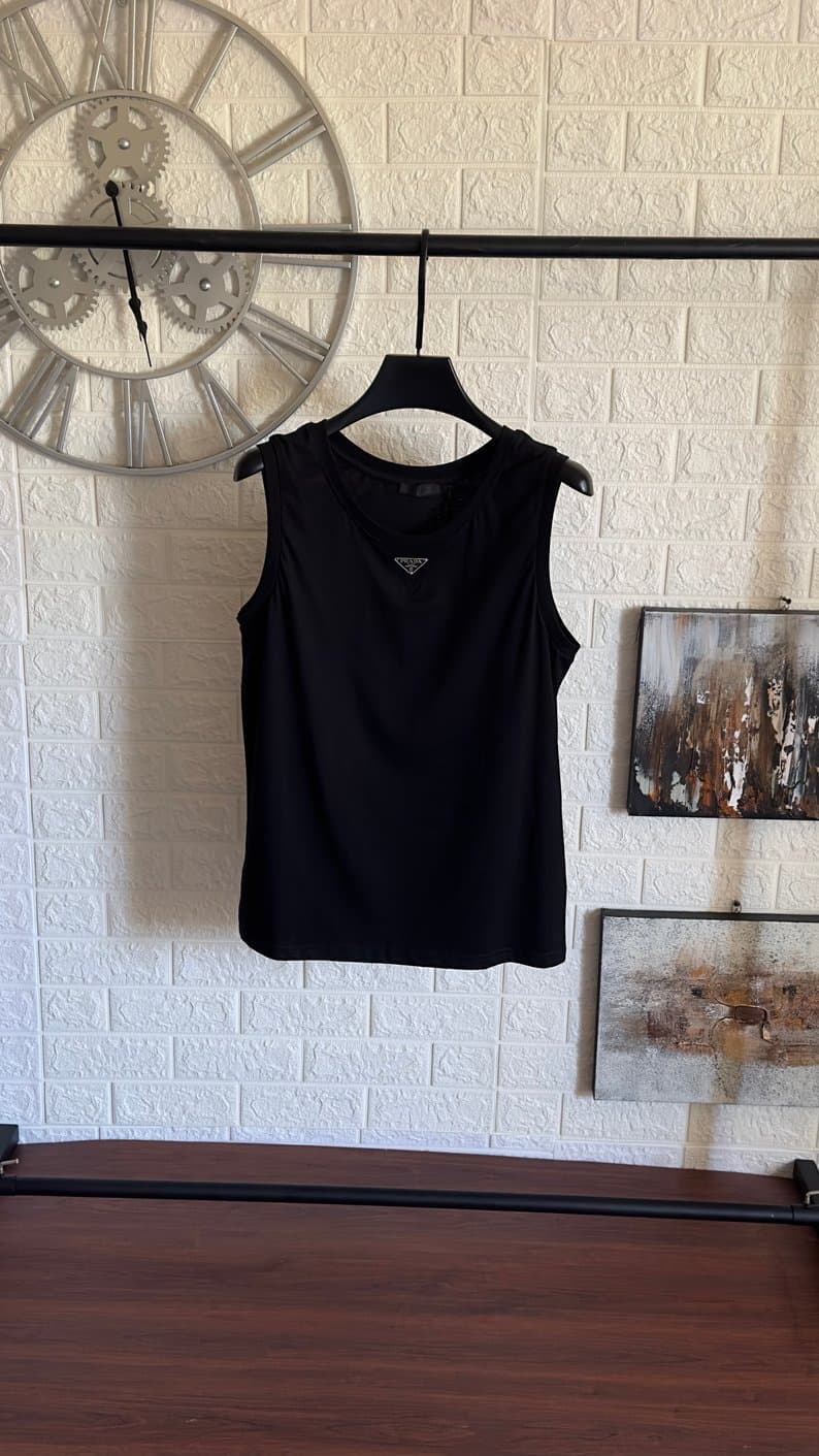 Prada Men's Middle Logo Tank Top