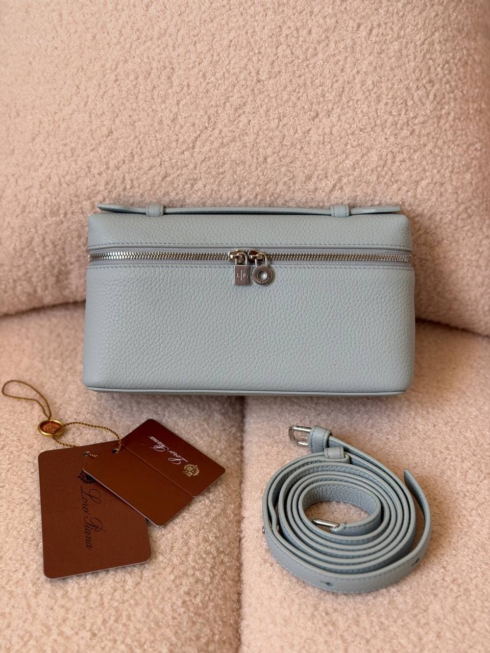Loro Piana Extra Pocket L19 Pouch Bag in Grained Calfskin