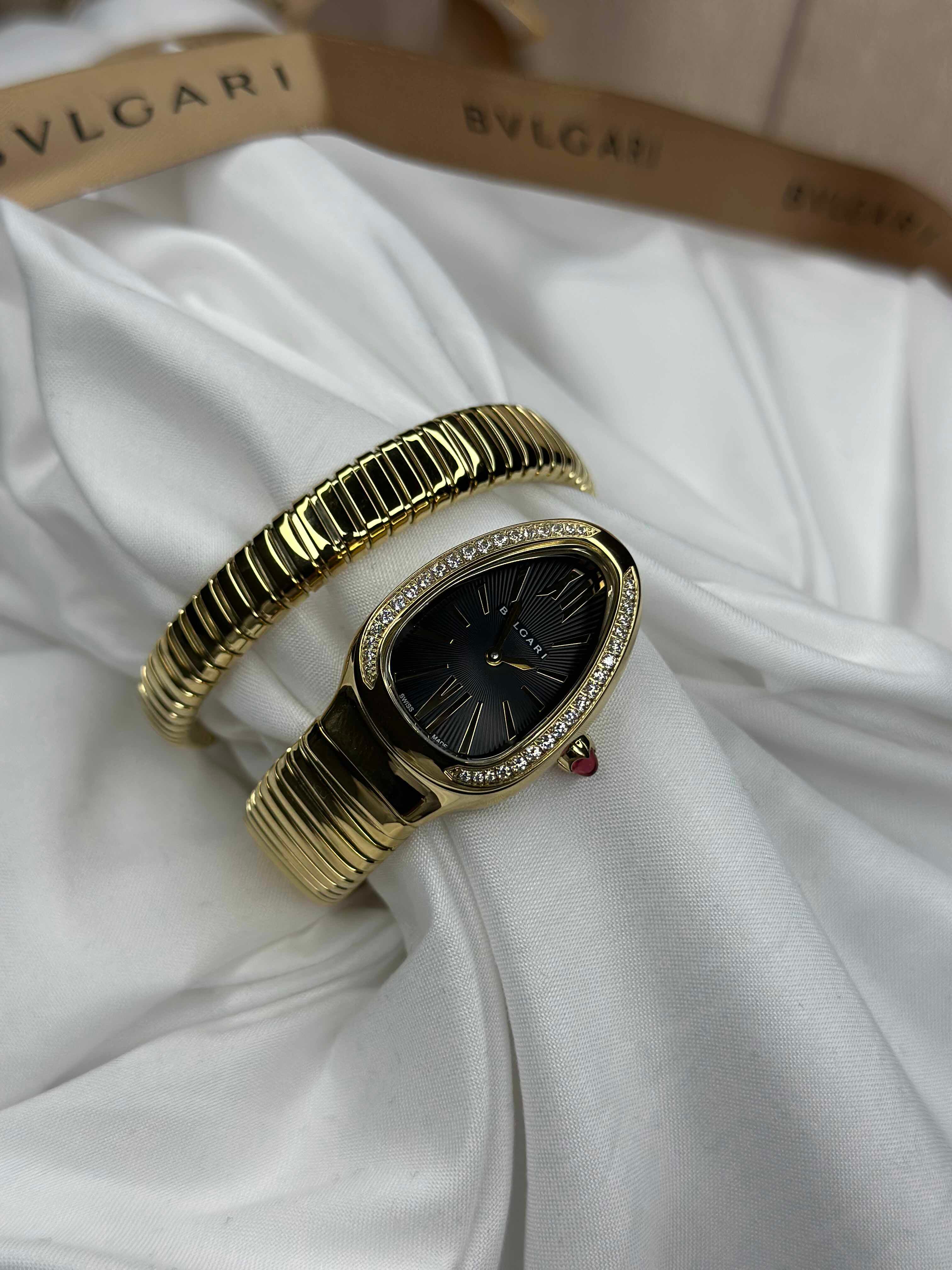 Bvlgari Serpenti Tubogas Black Dial Ladies Watch Collection