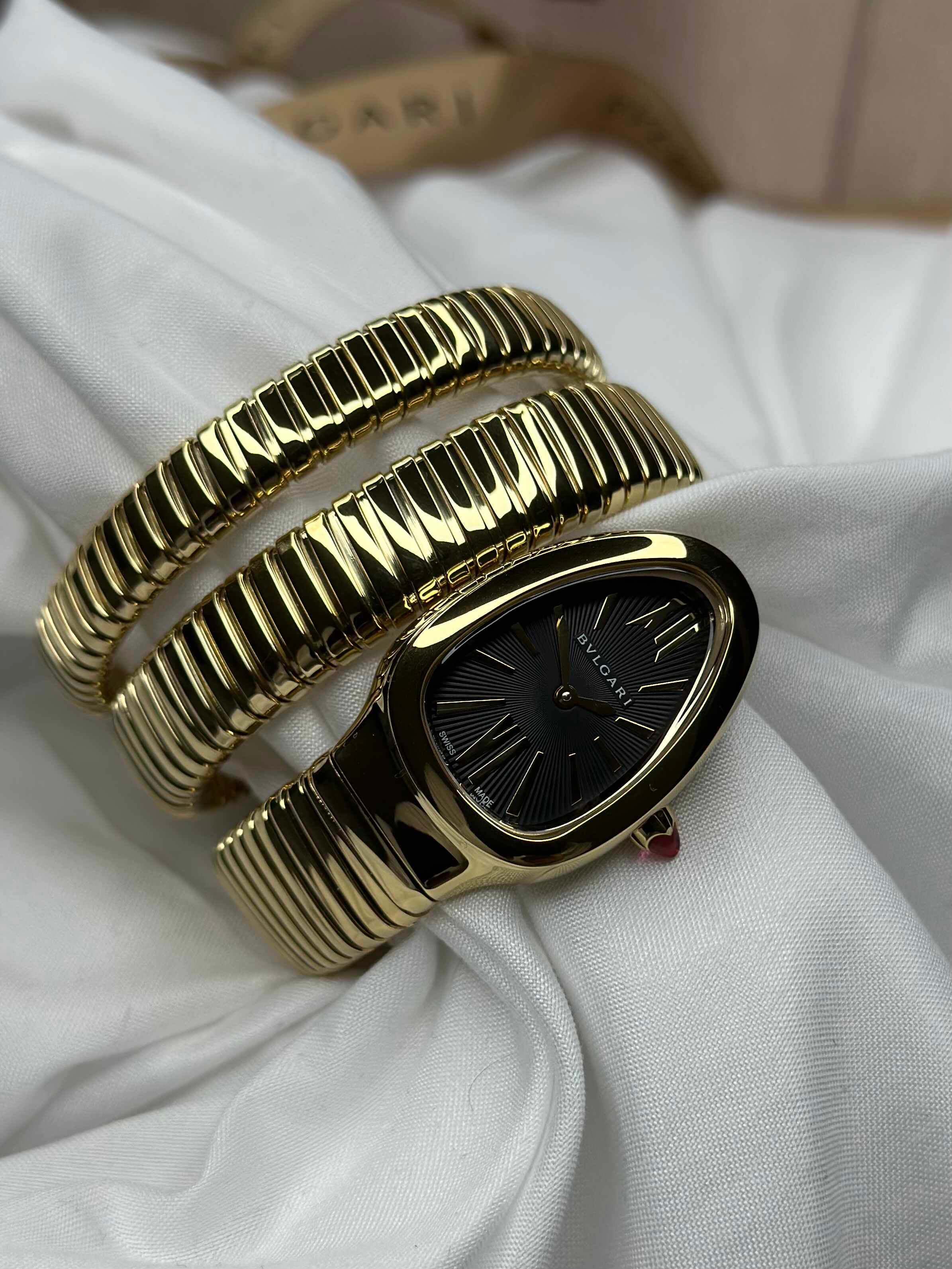 Bvlgari Serpenti Tubogas Black Dial Ladies Watch Collection