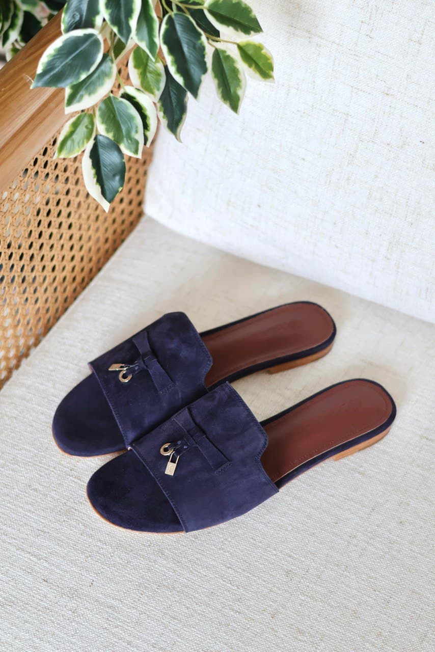 Loro Piana Summer Charms Sandal – Suede Goatskin Slide