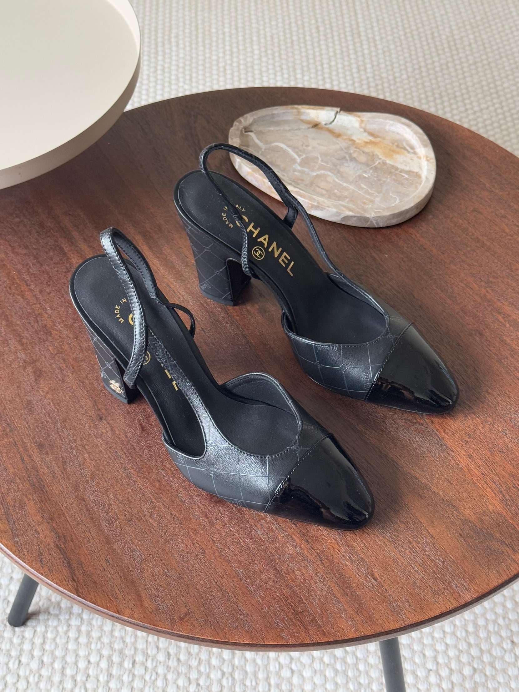 Chanel Slingback Heel Black – Quilted Leather Sophistication