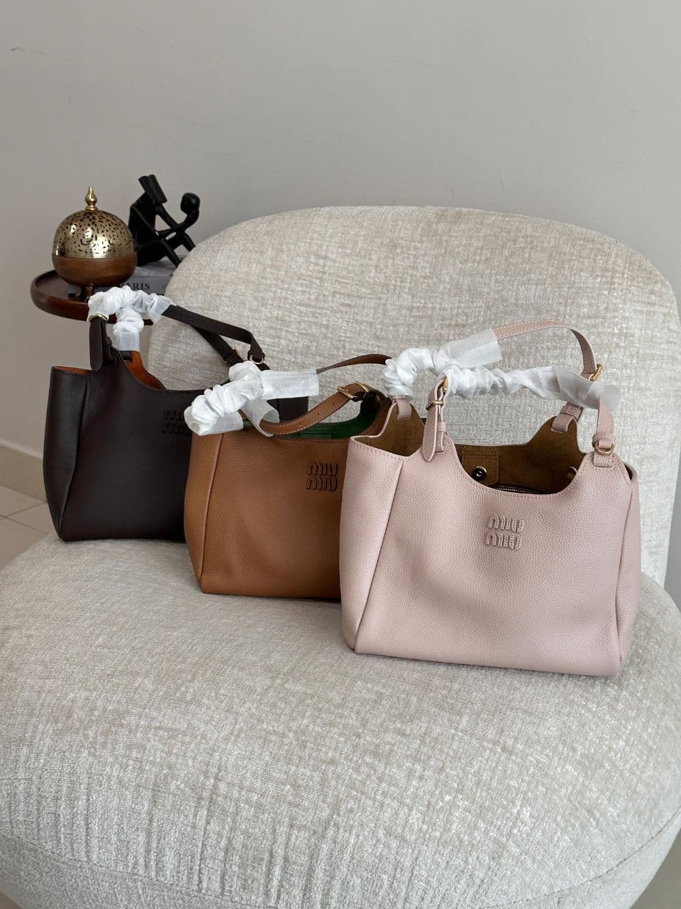 Miu Miu Ivy Leather Hobo Bag