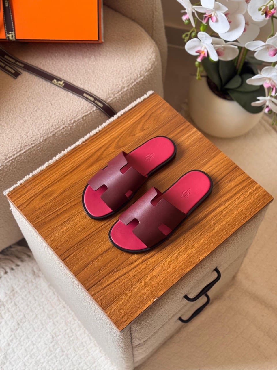 Hermès Izmir Sandal Full Color Collection – Iconic H Cut Leather Slides