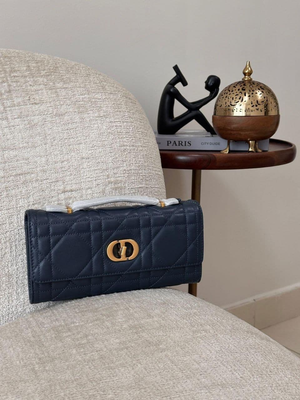 Dior Miss Caro Top Handle Pouch – Macrocannage Lambskin