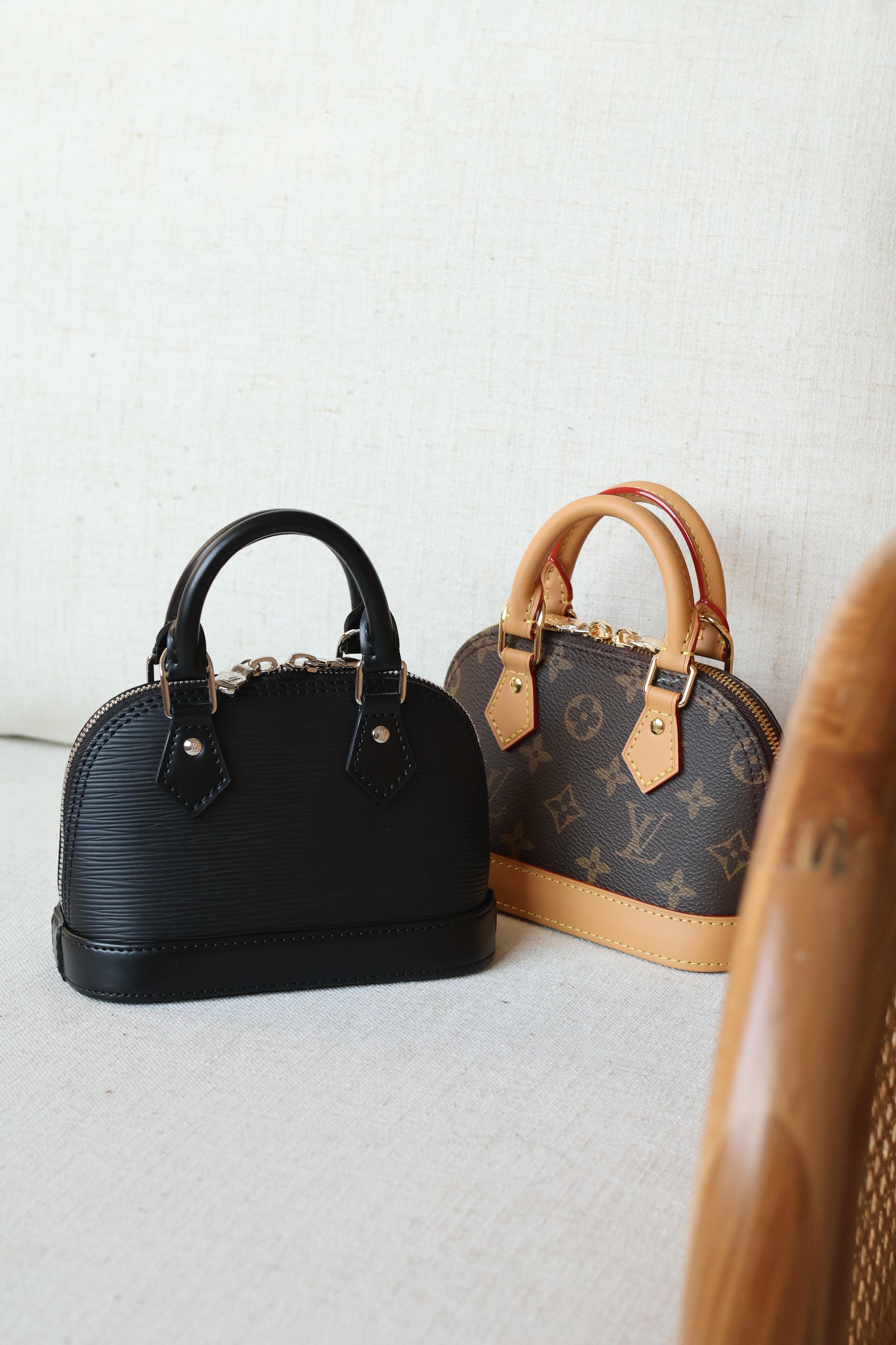 Louis Vuitton Nano Alma – Classic Monogram & Black Epi Leather
