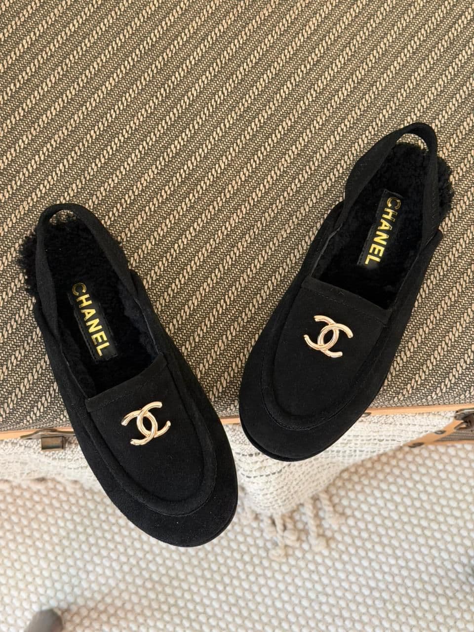 Chanel Women’s Shearling Slingback Loafers – Winter Cozy Collection
