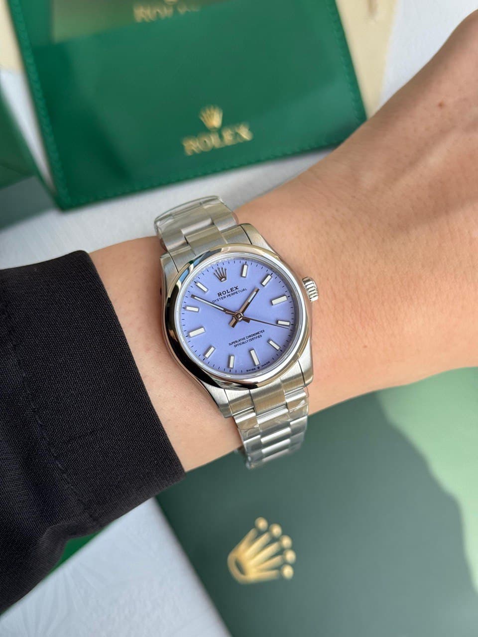Rolex Oyster Perpetual Stainless Steel Watch – Smooth Dial Collection