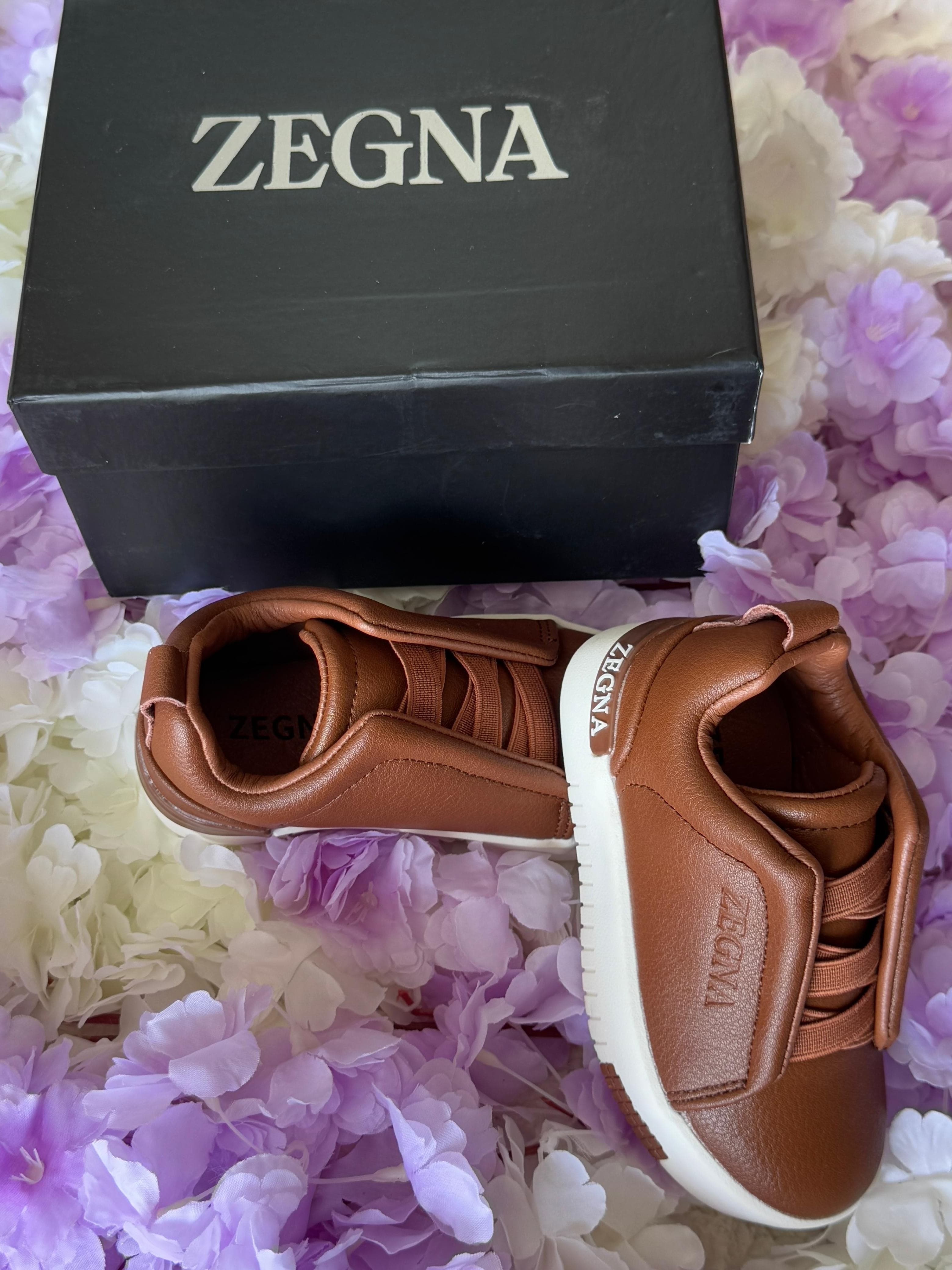 Zegna Kids Leather Sneakers