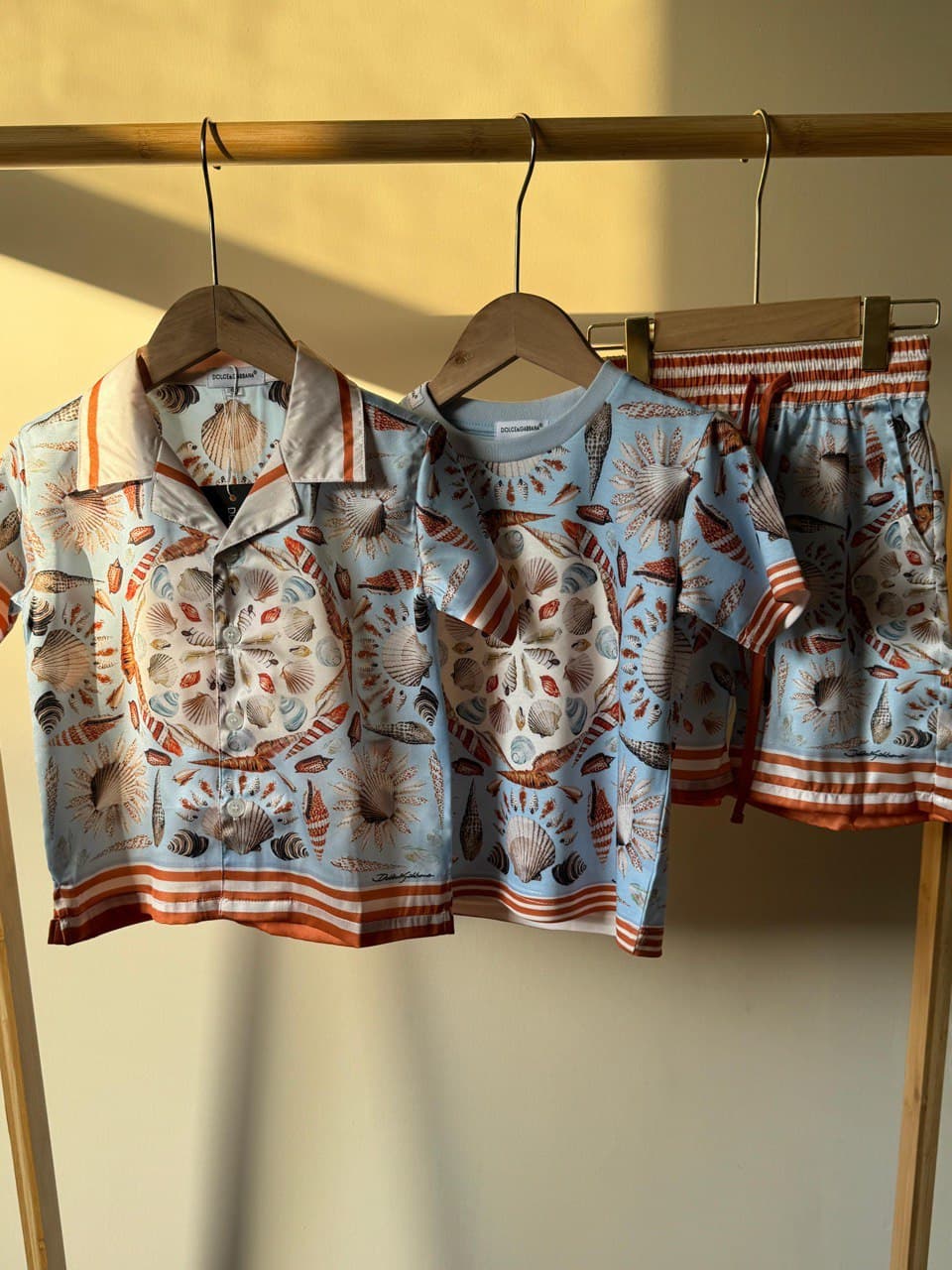 Dolce & Gabbana Kids 3-Piece Marine Print Luxury Set