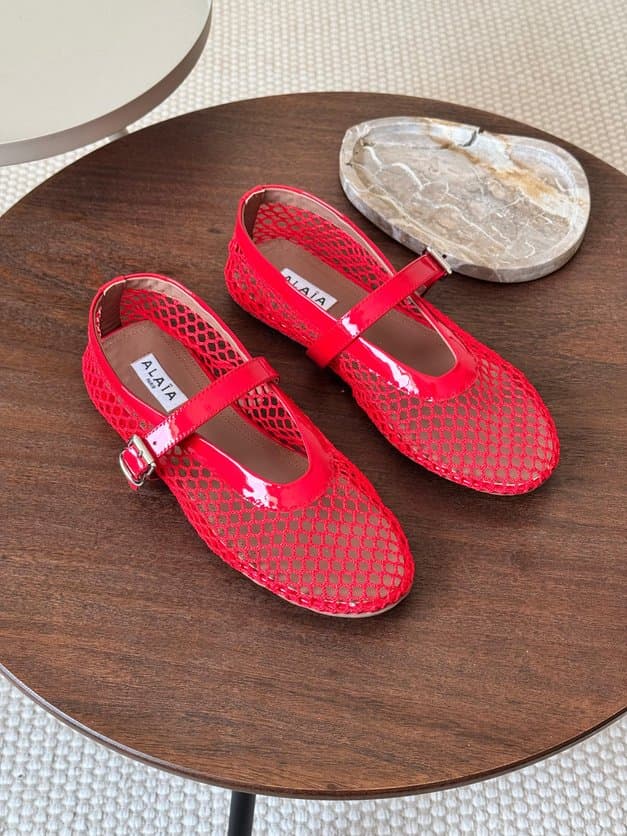 Alaïa Mesh Ballet Flats – Modern Grace and Breathable Design
