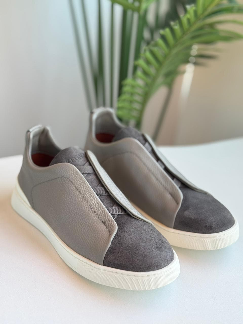 Zegna Triple Stitch Sneakers Suede