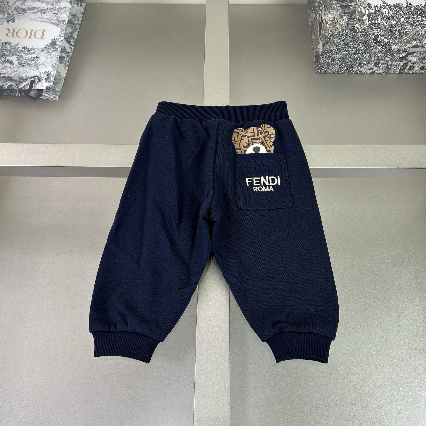 Fendi Kids Hoodie & Jogger Set – FF Bear Patch Design