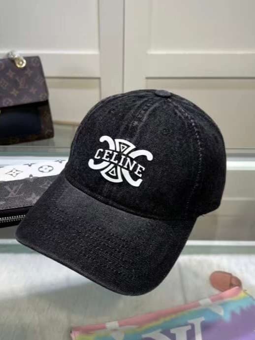 Celine Women's Denim Logo Cap