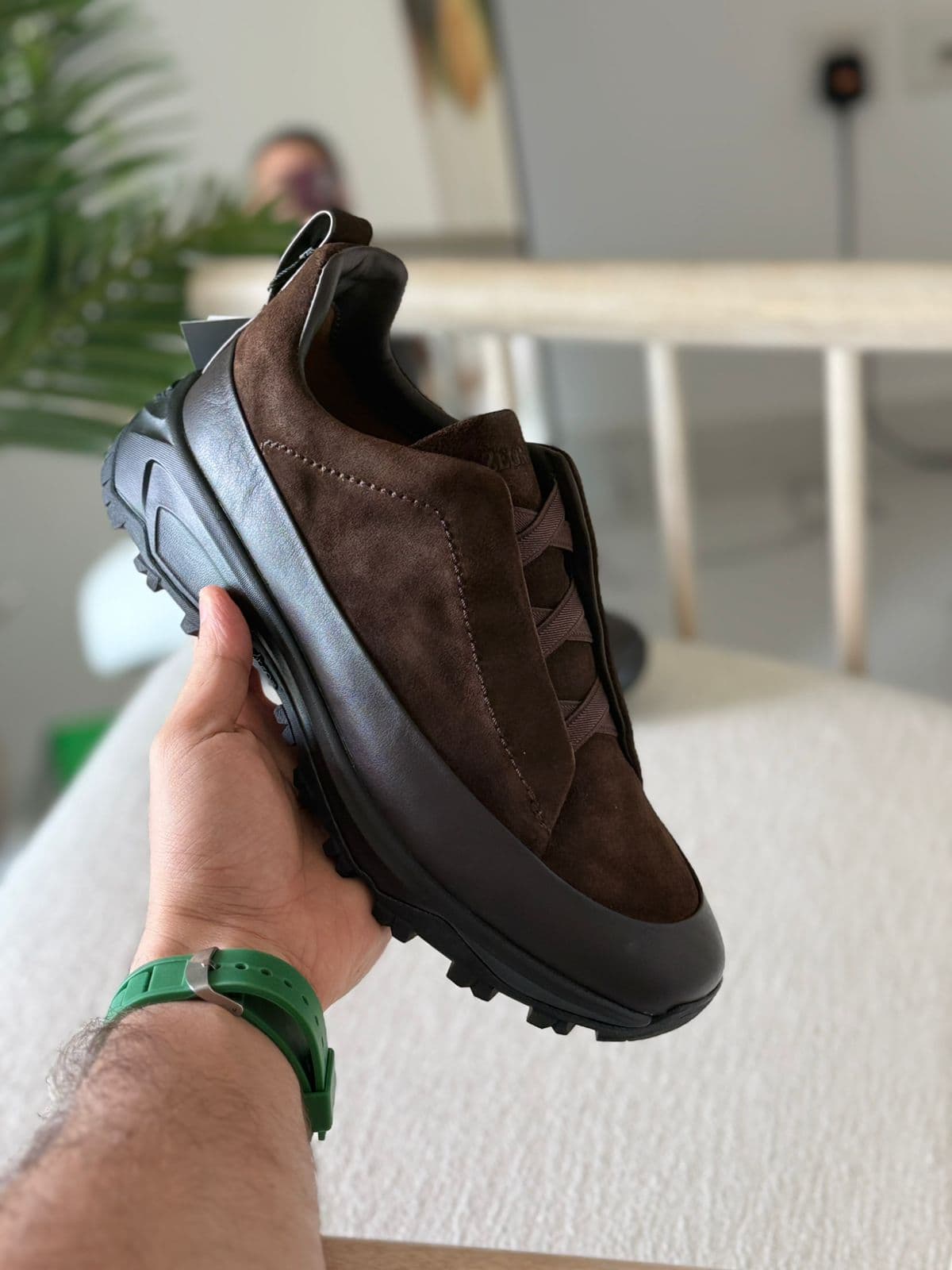 Zegna Monte Triple Stitch™ Leather and Suede Sneakers
