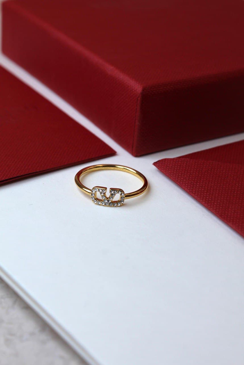Valentino VLogo Signature Crystal & Pearl Rings Collection