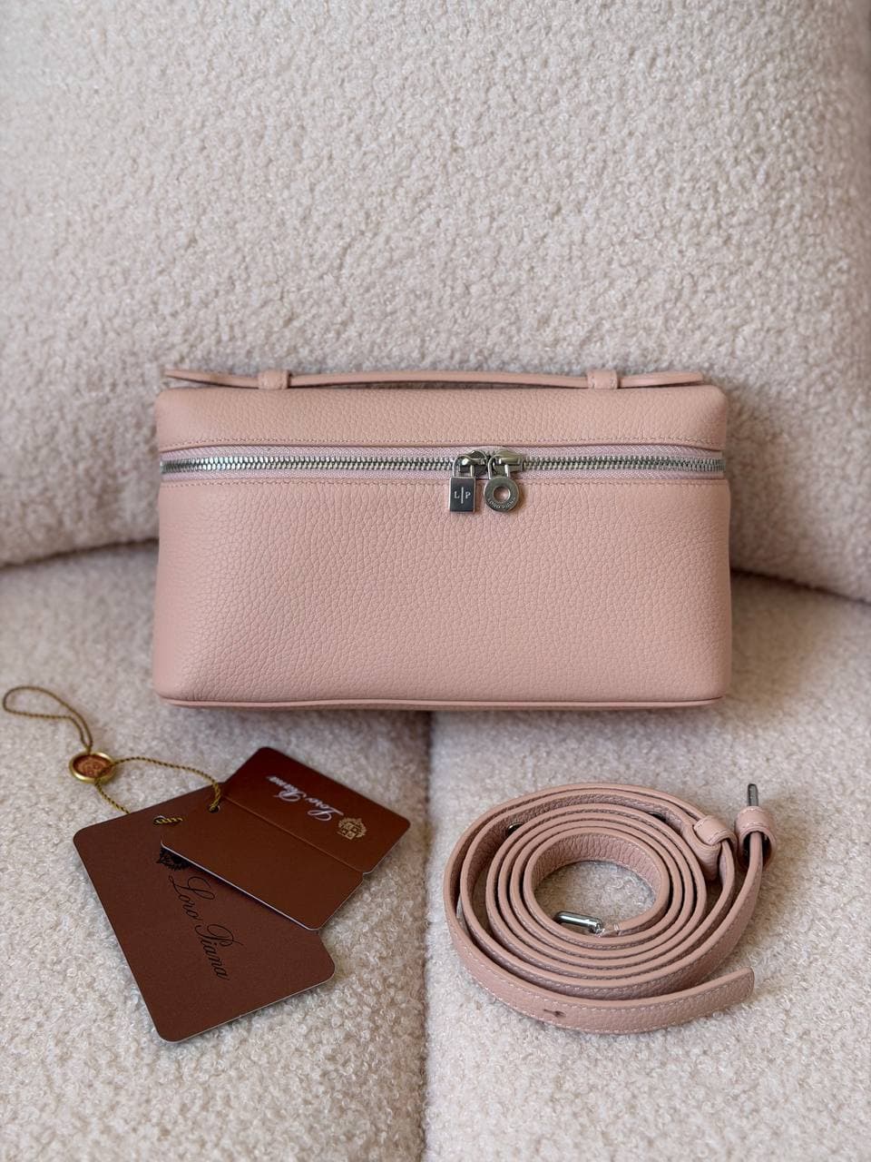 Loro Piana Extra Pocket L19 Pouch Bag in Grained Calfskin