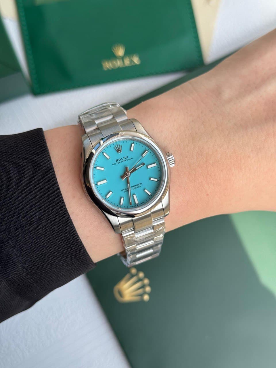 Rolex Oyster Perpetual Stainless Steel Watch – Smooth Dial Collection