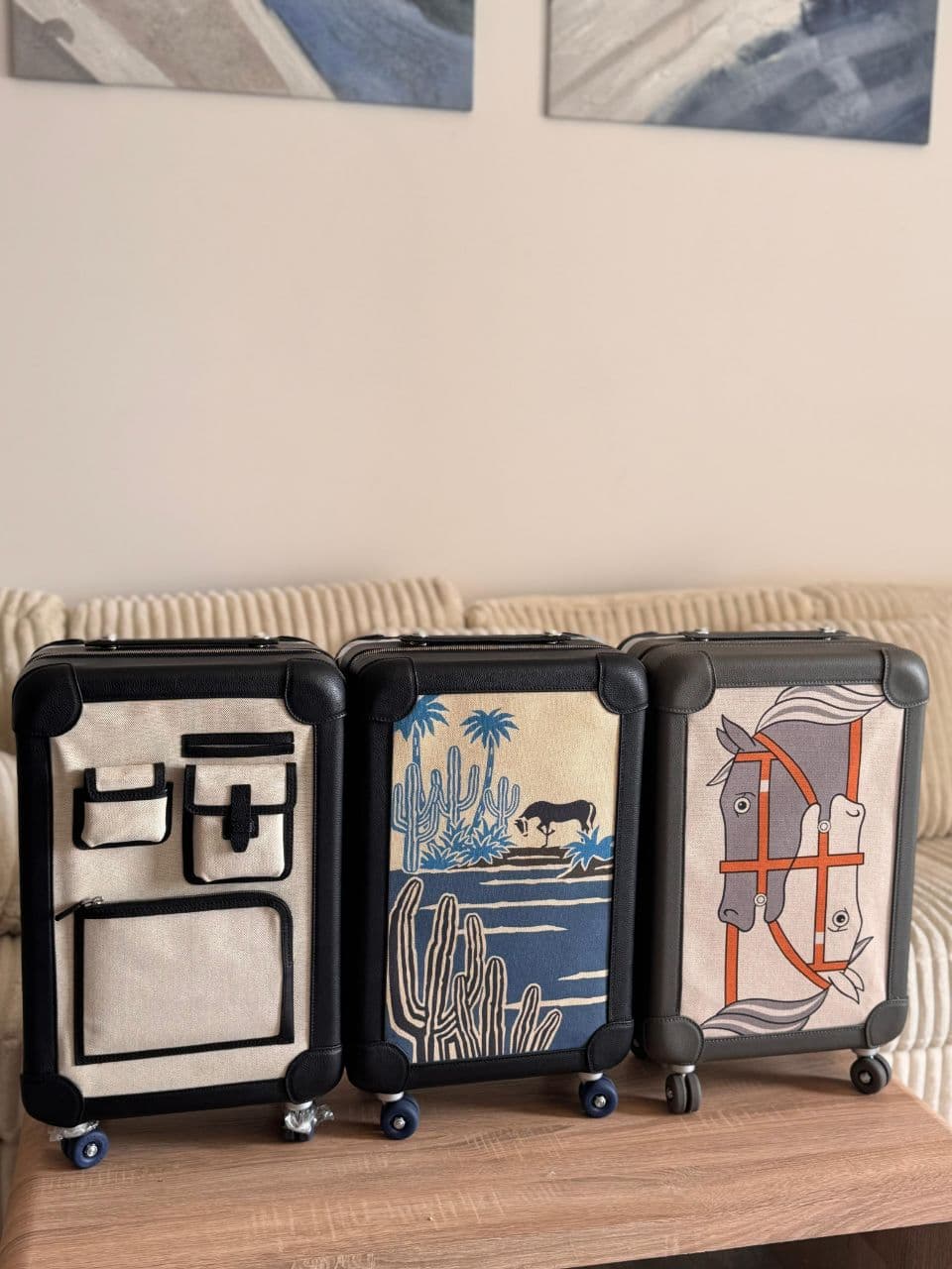 Hermes Canvas Carry-On Luggage – Full Design Collection