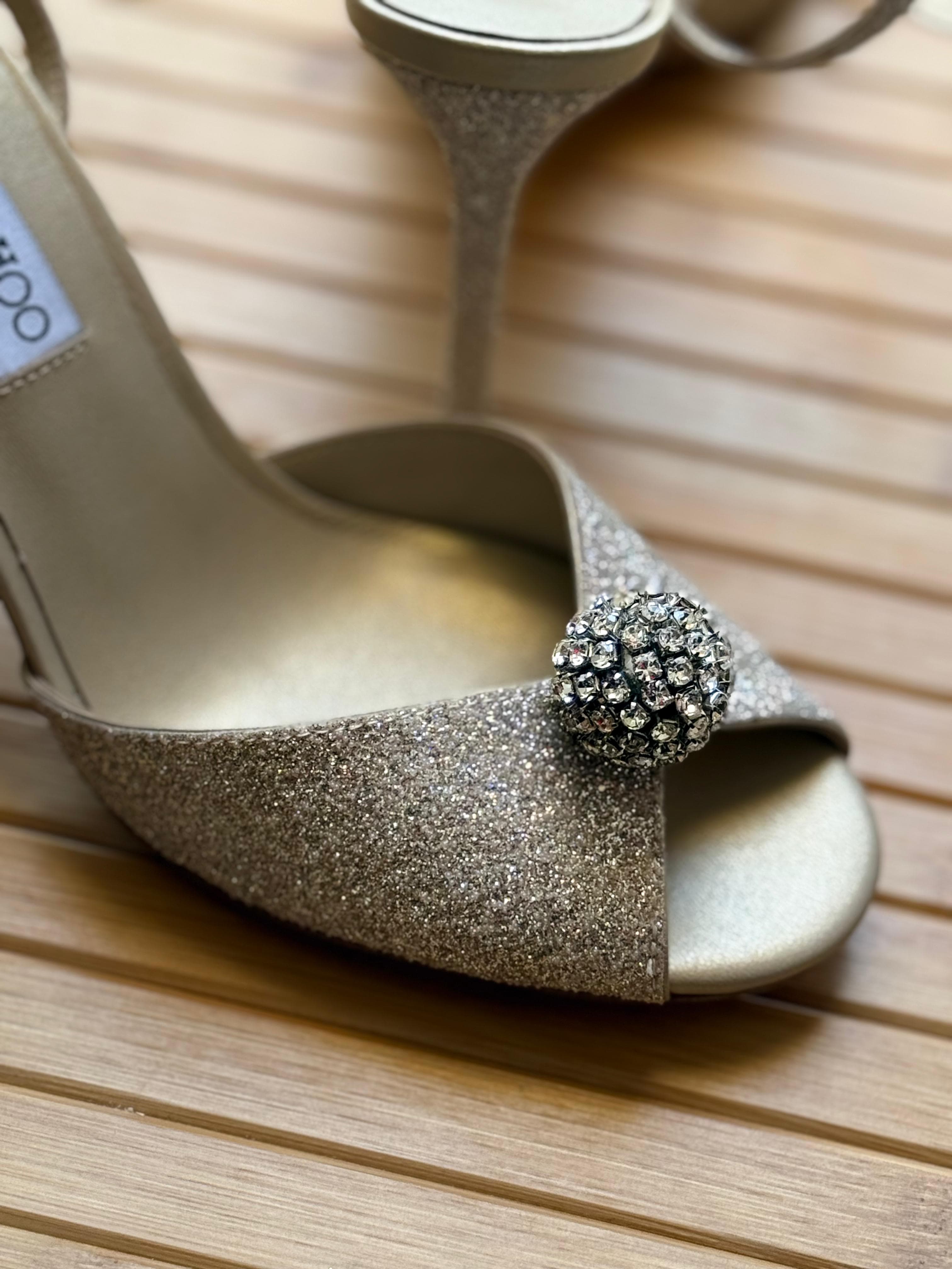 Jimmy Choo Crystal Heel Sandals – Glitter Collection