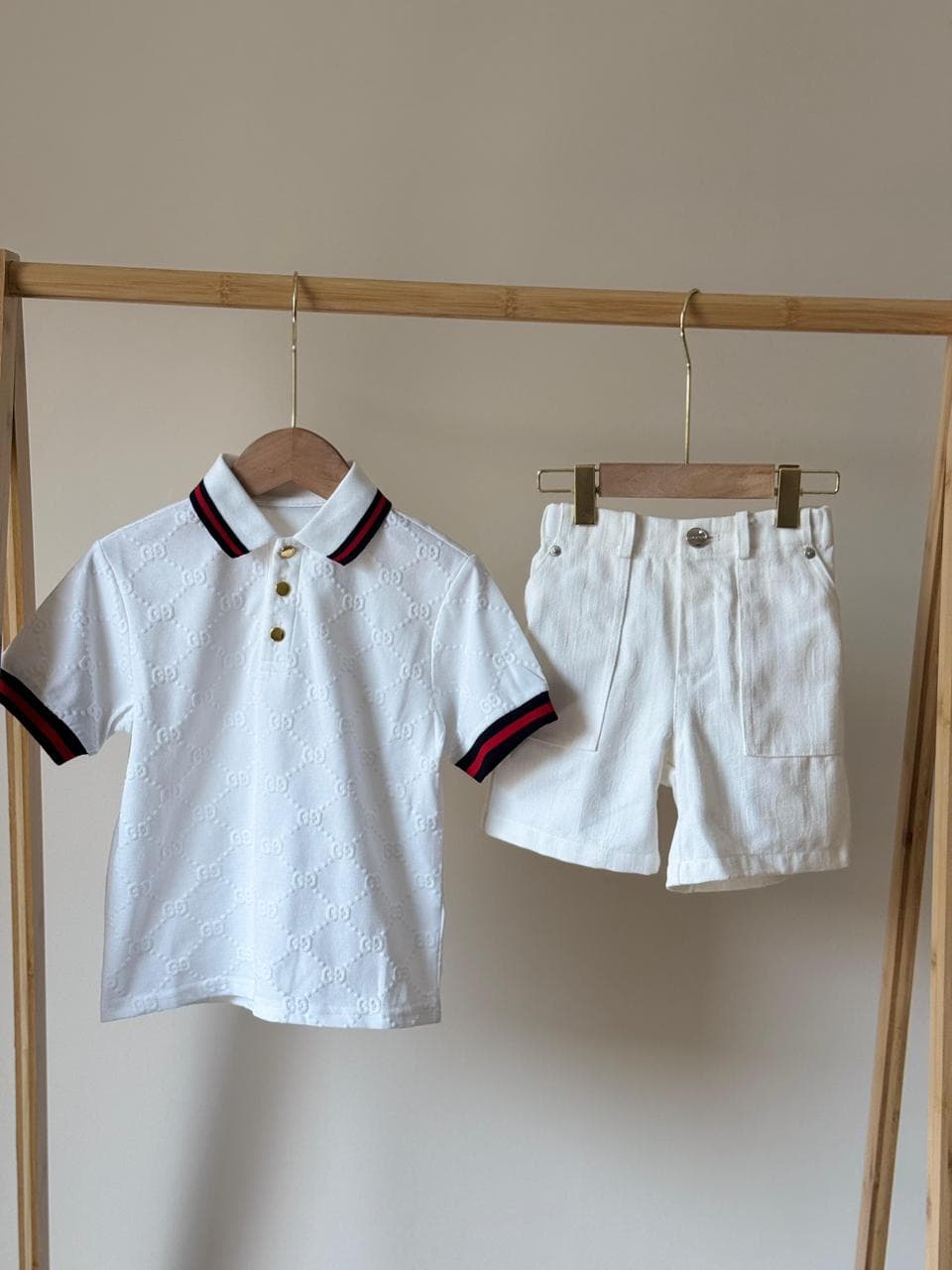 Gucci Kids White Polo Set