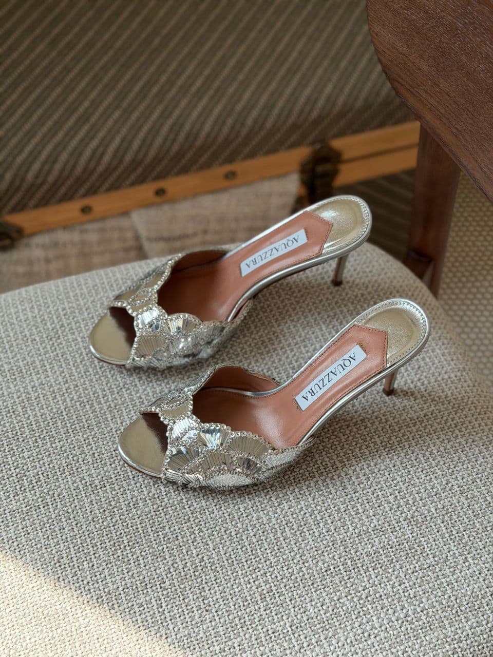 Aquazzura Crystal Embellished Heels