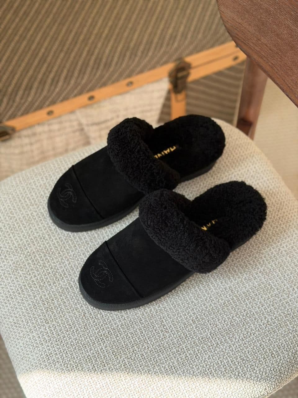 Chanel Women’s Winter Slippers – Cozy Fur Edition