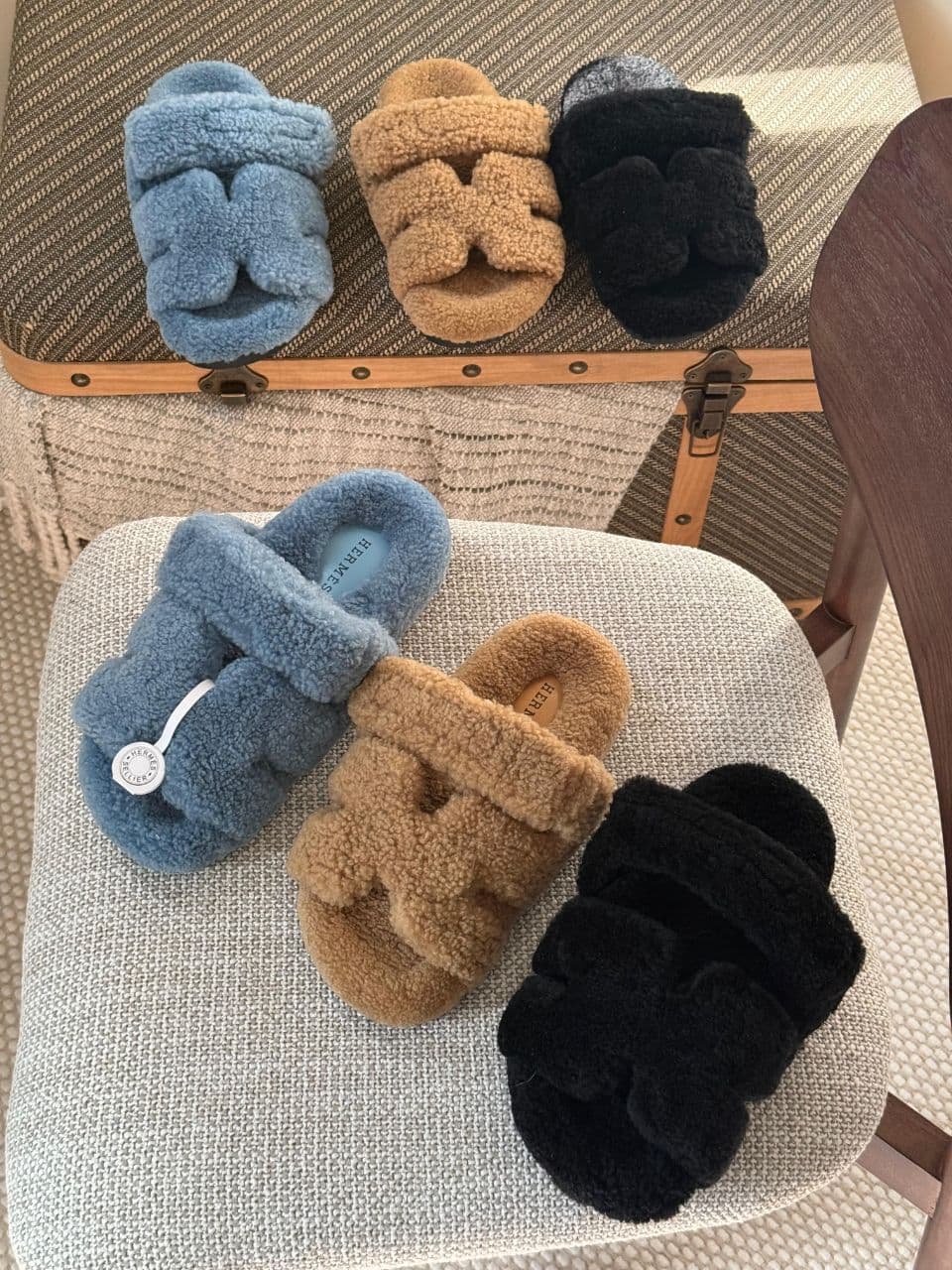 Hermes Chypre Shearling Sandals – Women’s Luxury Slides